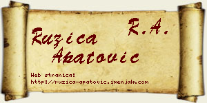 Ružica Apatović vizit kartica